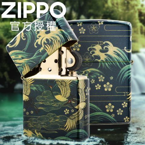 Zippo 【官方授權店】ASIIAN BIRD DESIGN 瑞鶴越海防風打火機