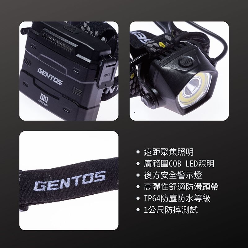 Gentos DIO遠距+廣範圍頭燈- 700流明 IP64(DI-H234H)