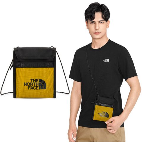 The North Face 北面 BOZER NECK POUCH 超輕量+耐磨 休閒頸掛式單肩包.證件袋.隨身袋/可調節肩背帶.置手機/52RZ-YQR 黃 N