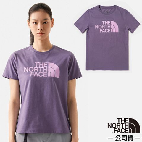 【美國 The North Face】女款 FLASHDRY吸濕透氣短袖圓領T恤(亞洲版型)/7WFD-N14 紫 N