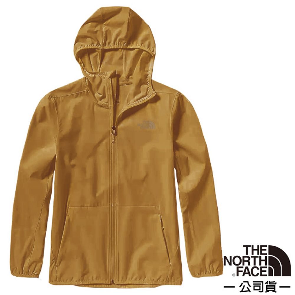 The North Face 北面 男 NEW ZEPHYR WIND 防風防潑水防曬連帽輕薄外套.風衣.夾克/DWR防潑水面料.抗紫外線/7WCY-173 棕