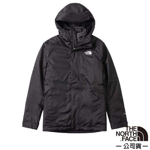 The North Face 北面 男 3合1_防水透氣外套.風雨衣/外件DryVent .鵝絨填充.登山健行/5B3A-JK3 黑 V