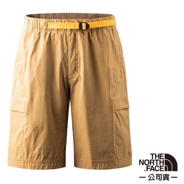 The North Face 北面 【美國 】男新款 CLASS V BELTED 全彈性登山排汗快乾抗臭短褲/7QOY-173 實用棕