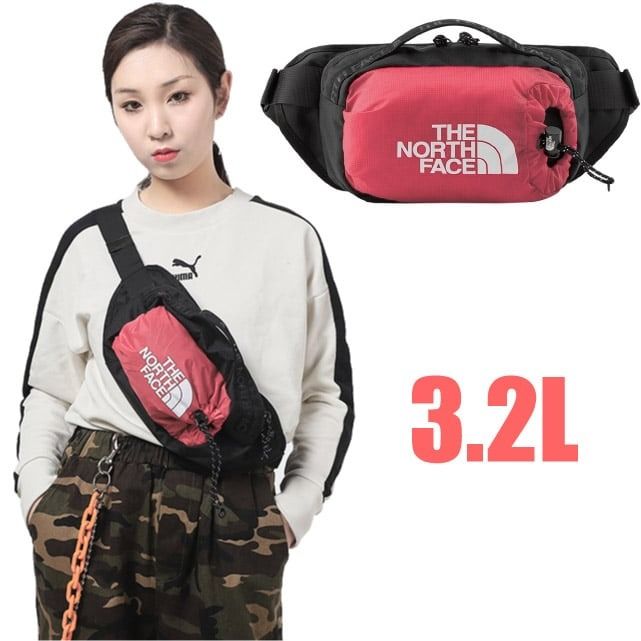 The North Face 北面 3.2L 多功能日用休閒耐磨腰包/單肩斜背包.小型置物包.運動跑步臀包/逛街.旅遊/52RW-5HD 玫紅 N