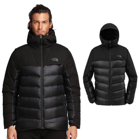 The North Face 北面 男新款 ICON 超輕防風透氣耐磨鵝絨外套夾克(頂級Pertex布料+800FP)/DWR防潑水/3KTD-KX7 墨黑