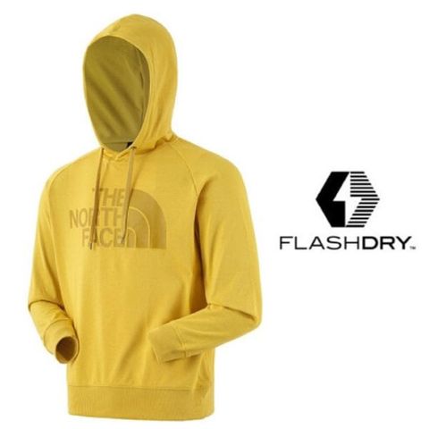 The North Face 北面 FlashDry 閃電快乾長袖連帽上衣.輕量快排衣.吸濕排汗.運動上衣/機能性快乾科技/497I-ZBJ 黃 N