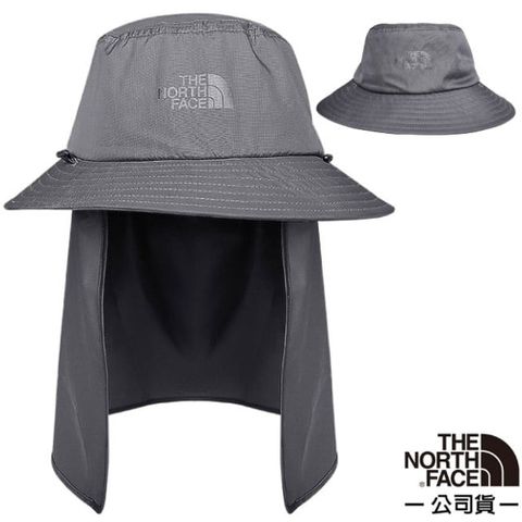 【美國 The North Face】FLYWEIGHT BUCKET HAT 輕質透氣登山健行兩用遮陽帽/5FXD-MN8 灰色 N