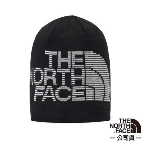 【The North Face】雙面戴保暖針織毛帽(帽沿寬大/可覆耳).男女適用.毛線帽/7WLA-YA7 黑色