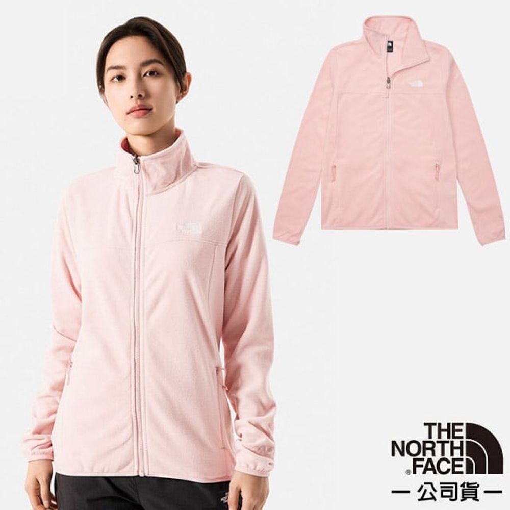 The North Face 北面 女 立領保暖抓絨外套/夾克/保暖抓絨材質.適登山健行.日常休閒/ 81SR-LK6 粉色