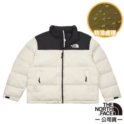 【The North Face】最強保暖 ICON_經典配色透氣鵝絨外套(700FP)羽絨衣夾克/3C8D-QLI 白黑