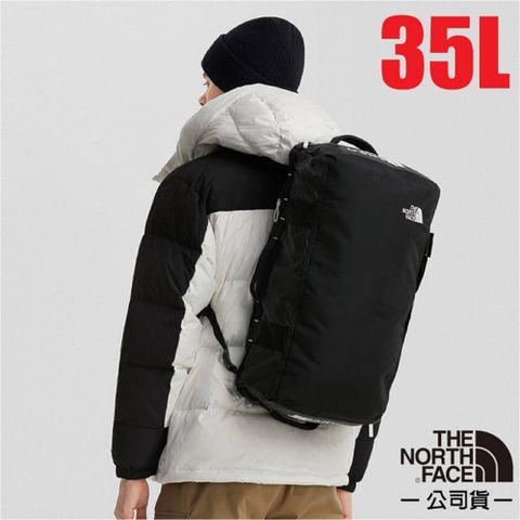 The North Face 北面 BASE CAMP VOYAGER DUFFEL 多功能背提兩用行李包32L.大容量雙肩後背包.手提行李袋/52RR-KY4 黑