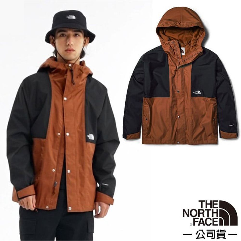 The North Face 北面 男 M 78 RAIN TOP JACKET 戶外休閒防風防水透氣外套.夾克.風衣/DRYVENT面料/5JZJ-QHO 紅棕