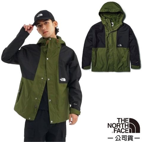 The North Face 北面 男 M 78 RAIN TOP JACKET 戶外休閒防風防水透氣外套.夾克.風衣/DRYVENT面料/5JZJ-PIB 森林綠