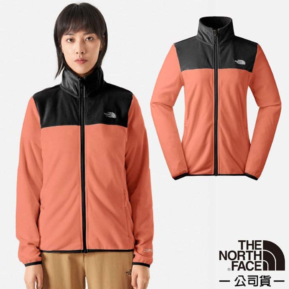 The North Face 北面 女 立領保暖抓絨外套/夾克/保暖抓絨材質.適登山健行.日常休閒/81SR-ROI 桃木粉