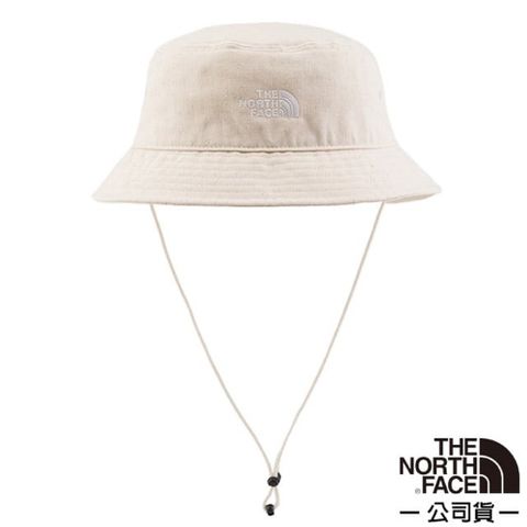 【The North Face】男女 NORM BUCKET 輕質透氣遮陽帽.圓盤帽(可調節帽帶)/7WHN-XMO 米白 N