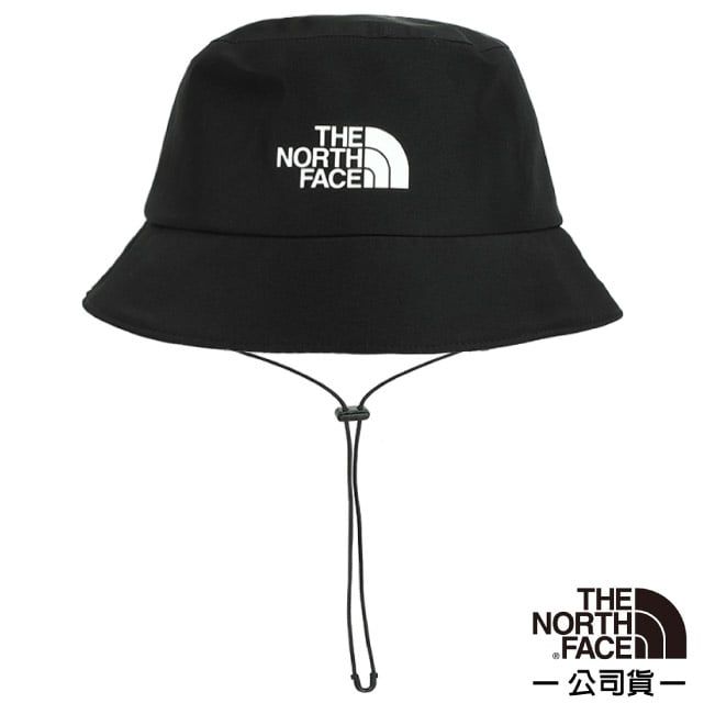 The North Face 北面 【美國 】中性款 LOGO FUTURELIGHT BUCKET HAT 防水透氣遮陽登山健行圓盤帽(可調節帽帶).休閒帽.漁夫帽/5FXK-JK3 黑 N