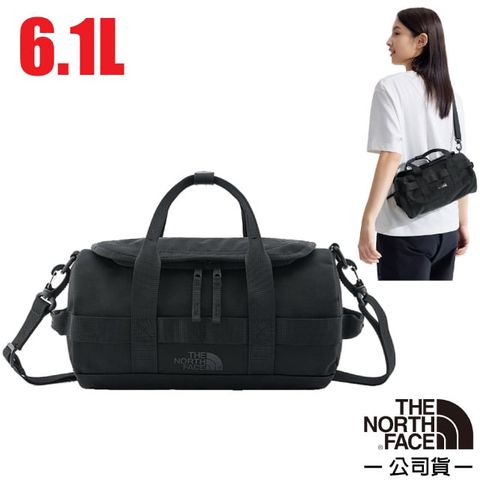 The North Face 北面 MINI BASECAMP SHOULDER 背提兩用旅行袋6.1L.手提行李袋.旅行背包.圓筒包/自助旅行/5JYT-4H0 宇宙黑