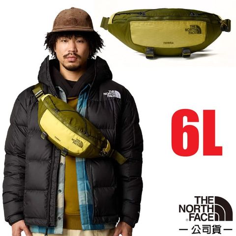 The North Face 北面 防潑水可調節腰帶休閒腰包6L.斜背包.側背包.隨身包袋.腰臀包/可調肩帶.DWR防潑水/81EN-4P9 橄綠