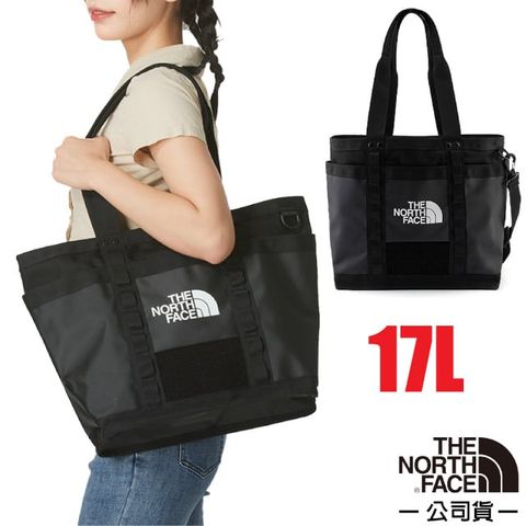 【The North Face】17L 三用多功能日用單肩防撕裂側背包/郵差包(可調整肩帶) 3KZU-53R 時尚黑 N