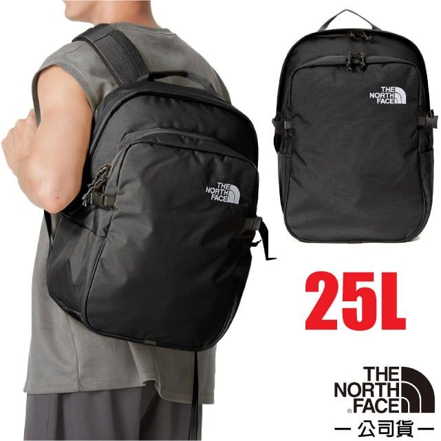 The North Face 北面 BTC DAYPACK 大容量日用通勤電腦背包25L.休閒旅遊背包.雙肩後背包.筆電書包/CORDURA高強度尼龍/8B1Z-KX7 黑 N