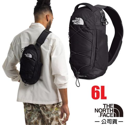 The North Face 北面 Borealis Sling 輕便小巧休閒斜背包6L.胸包.平板電腦背包.日用單肩側背包.隨身包/52UP-53R 時尚黑 N