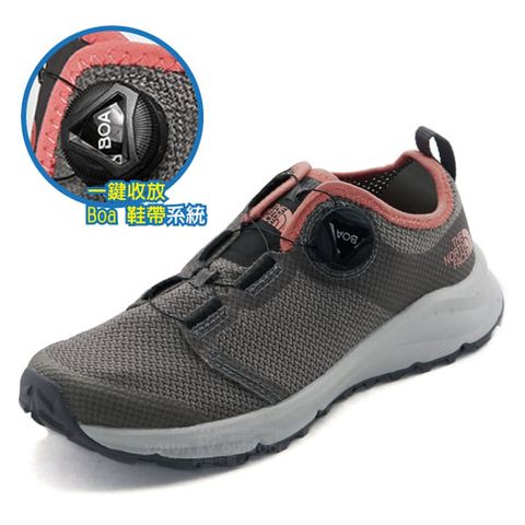 The North Face 北面 女 可調式 健行鞋 .Vibram 黃金大底/ 3RDT-AS8 灰 V