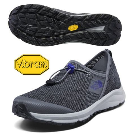 The North Face 北面 男 LITEWAVE SLIP 透氣耐磨輕量休閒鞋/Vibram黃金大底/越野鞋.健行鞋 /3RDZ-CD5 灰 N