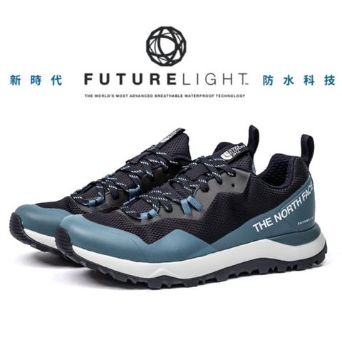 The North Face 北面 男 FUTURELIGHT 防水透氣登山健行鞋(EXTS外底抓地系統).強力抓地/健走旅遊/3YUP-TE8 黑/藍 V