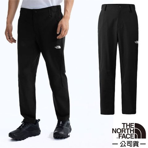 The North Face 北面 男 ESSEMTIAL Middle Weight 戶外休閒長褲.機能運動登山健行褲/DWR防潑水/89ZU-JK3 黑 V