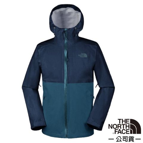 The North Face 北面 男 輕薄款 防風防潑水可調節連帽外套.風衣.休閒夾克/腋下拉鍊.登山健行適用/3V9C-LMW 都會藍 N