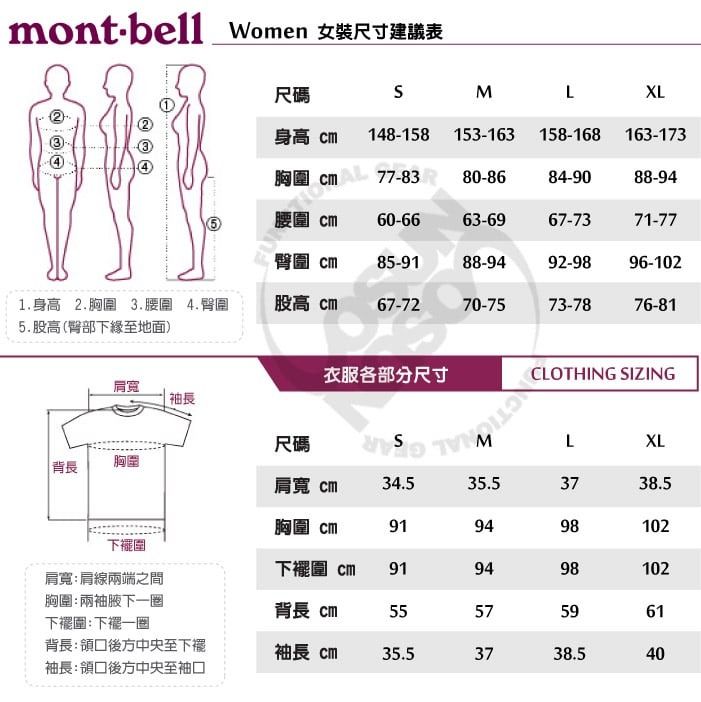 ontbell 女裝尺寸建議表尺碼MLXL身高  48-158 153-163 158-168 163-173胸圍 77-83 80-8684-9088-94腰圍 60-6663-6967-7371-77臀圍 85-9188-9492-9896-1021.身高 2.胸圍 3.腰圍 4.臀圍高  67-7270-7573-7876-815.股高 (臀部下地面)衣服各部分尺寸CLOTHING SIZING肩寬尺碼LXL 長胸圍肩寬 34.535.53738.5胸圍 1919498102圍下擺圍 919498102肩寬肩線兩端之間胸圍兩袖腋下一圈下擺圍:下擺一圈背長 55575961背長 : 後方中央至下袖長 m35.53738.540袖長:領口後方中央至袖口