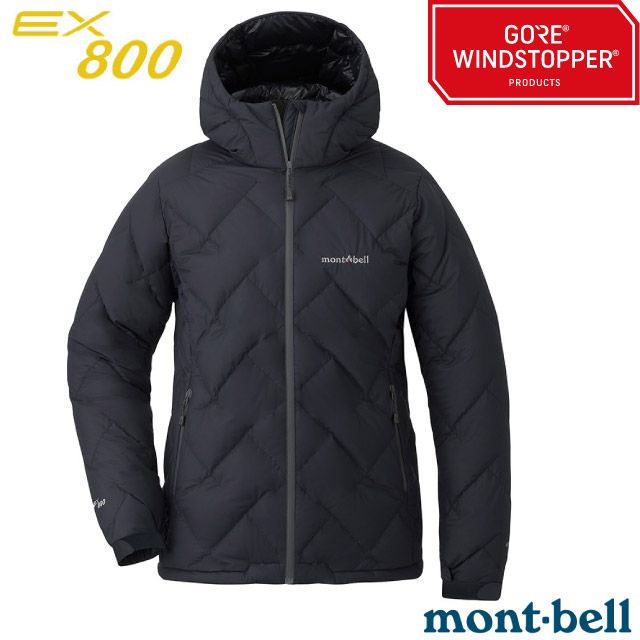 MONT-BELL 女 800FP Permafrost LT 輕量 連帽防潑水防風羽絨外套(GoreTex 抗靜電) 禦寒雪衣/1101640 GRPH 石墨灰