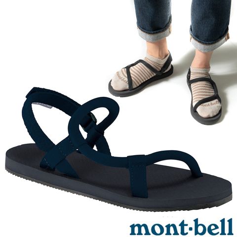 【MONT-BELL】LOCK-ON 自動調校織帶涼鞋.拖鞋/防滑鞋床.後跟可調.EVA鞋底/1129475 DN/DN 深藍