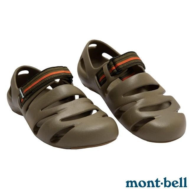 MONT-BELL 中性 CANYON SANDALS 魔鬼氈可調式涉水膠鞋.涼鞋.水陸兩用鞋/高度柔韌鞋面.防滑大底/1129555-DKKH 深褐