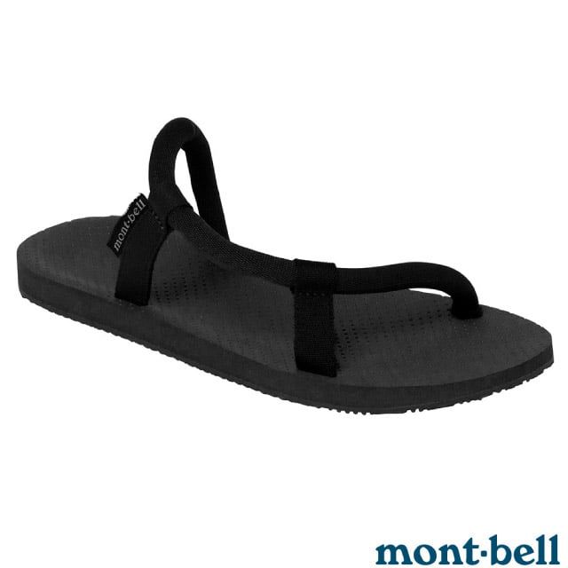 MONT-BELL Sock-On Sandals 自動調校織帶休閒拖鞋.涼鞋/防滑鞋床設計.EVA輕量鞋底/1129715 BK 黑色