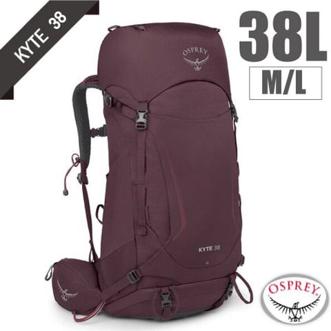 【美國 OSPREY】女款 Kyte 38L 輕量健行登山背包.3D立體網背.附防水背包套/接骨木莓紫 R