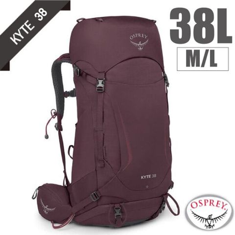 OSPREY 女款 Kyte 38L 輕量健行登山背包.3D立體網背(附防水背包套+水袋隔間+緊急哨+登山杖扣) 接骨木莓紫 R