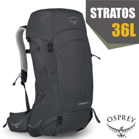 【美國 OSPREY】新款 Stratos 36 透氣立體網架健行背包.防水背包套/隧道灰 R