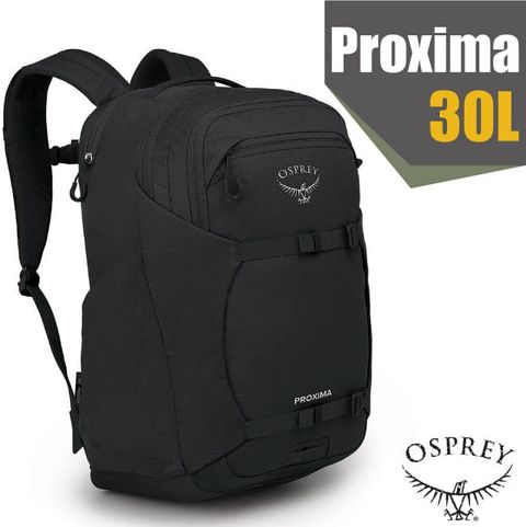 【OSPREY】Proxima 30L 超輕多功能城市休閒筆電背包/可容16吋筆電.帶哨可調腰帶/適登山健行.旅遊通勤.自助旅行_黑 R