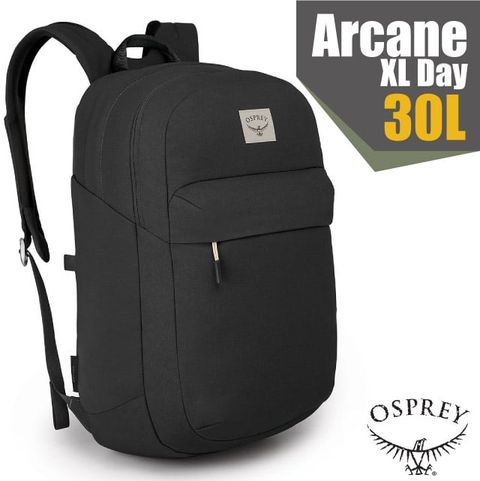 OSPREY Arcane XL Day 輕量多功能後背包30L(固定防盜扣+前置拉鍊口袋)/可容16吋筆電/黑