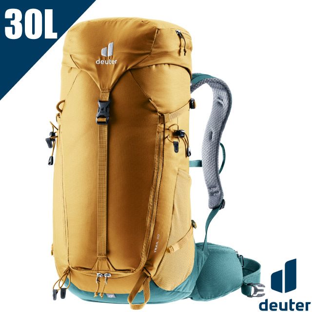 Deuter TRAIL 30L 輕量拔熱透氣健行登山背包(Airstripes 3D立體背負系統.附防雨套).自行車背包/3440723 杏仁咖