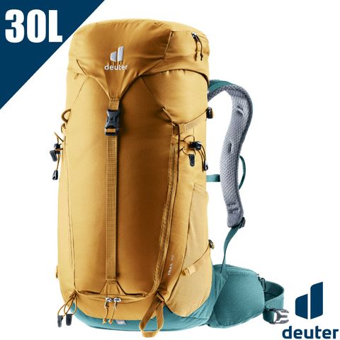 Deuter TRAIL 30L 輕量拔熱透氣健行登山背包(Airstripes 3D立體背負系統.附防雨套).自行車背包/3440723 杏仁咖