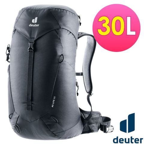 Deuter AC LITE 網架直立式透氣背包30L/日用休閒運動背包.旅遊背包.戶外健行.單車旅行/ 3421024 黑