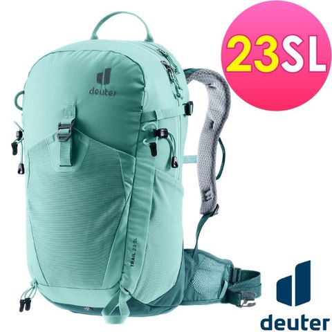 Deuter TRAIL 輕量拔熱透氣背包23SL/日用休閒運動背包.旅遊背包.戶外健行.單車旅行/ 3440424 湖綠