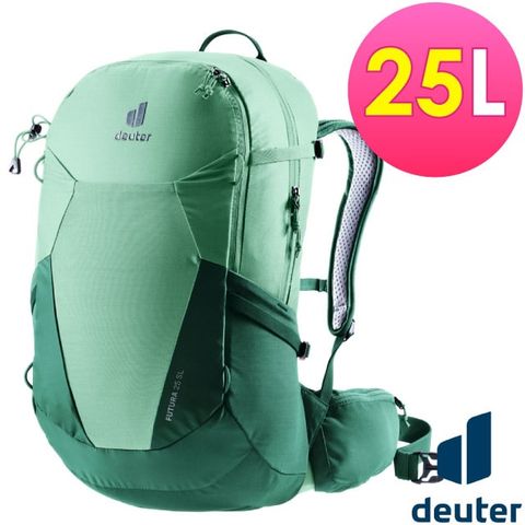 Deuter FUTURA 透氣網架背包25SL(女性窄肩款)/休閒背包.旅遊背包.攻頂包.戶外健行.單車旅行/ 3400221 綠