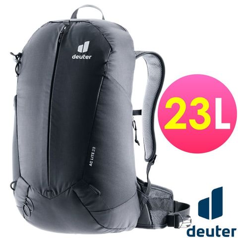 Deuter AC LITE 網架直立式透氣背包23L.登山健行背包.戶外自助旅遊/AIRCOMFORT網架背負系統/3420324 黑