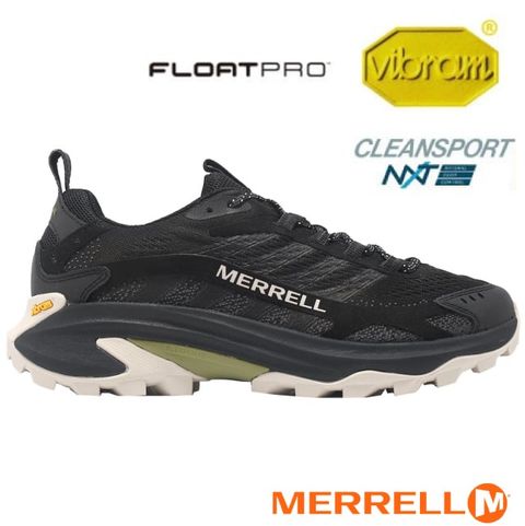 Merrell 男 MOAB SPEED 2 多功能透氣登山健行鞋.休閒運動鞋/Vibram黃金大底/ML037525 黑色