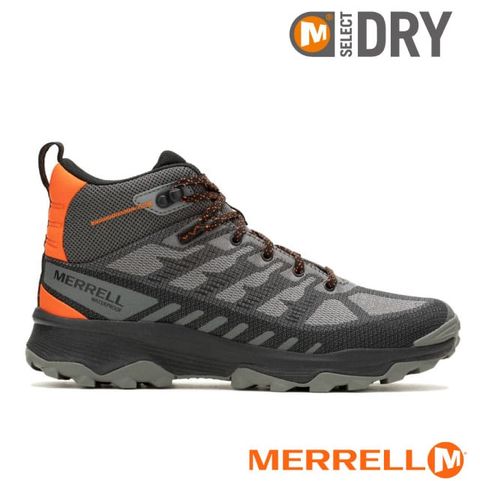 Merrell 男 SPEED ECO MID WATERPROOF 多功能防水透氣中筒登山健行鞋.運動鞋/專業襪套式防水膜/ML038115 鐵灰色