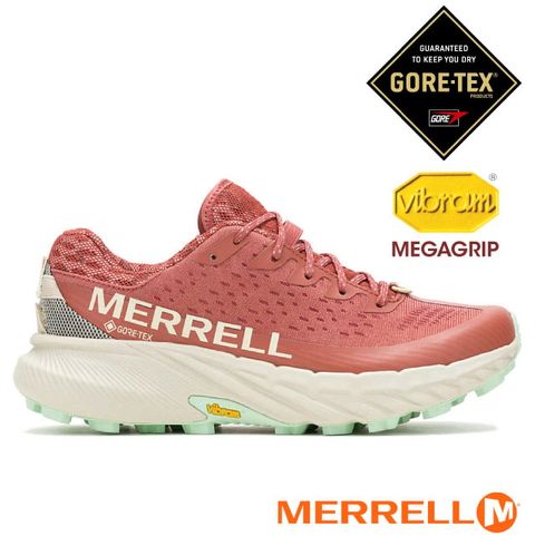 Merrell 女 AGILITY PEAK 5 GORE-TEX輕量越野健行鞋.透氣登山鞋/Vibram黃金大底.NXT生物抑菌/M068256 岩石紅