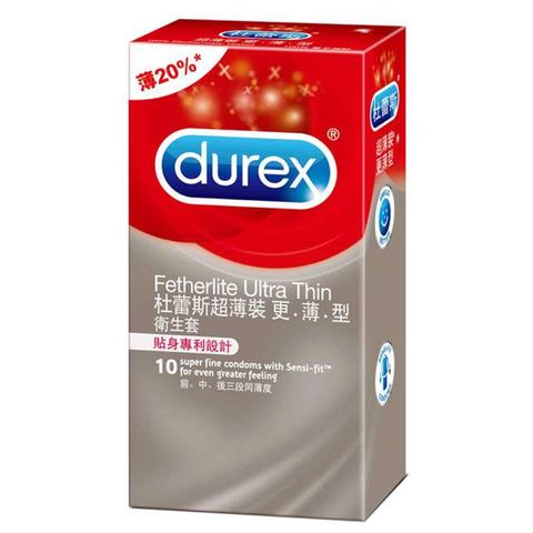 【杜蕾斯Durex】超薄裝更薄型保險套安全套避孕套10入